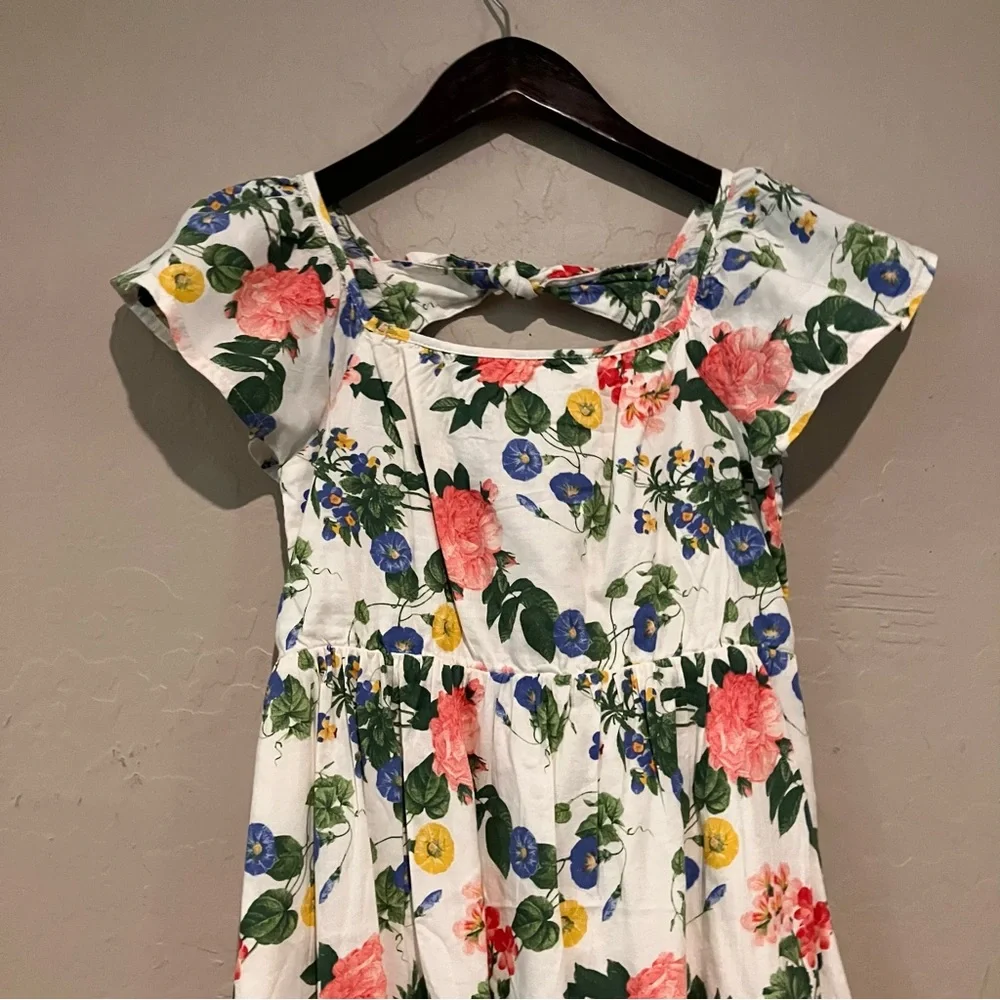 Old Navy Floral Cap Sleeve Fit Flare All Day Sundress Dress Girls Juniors Large